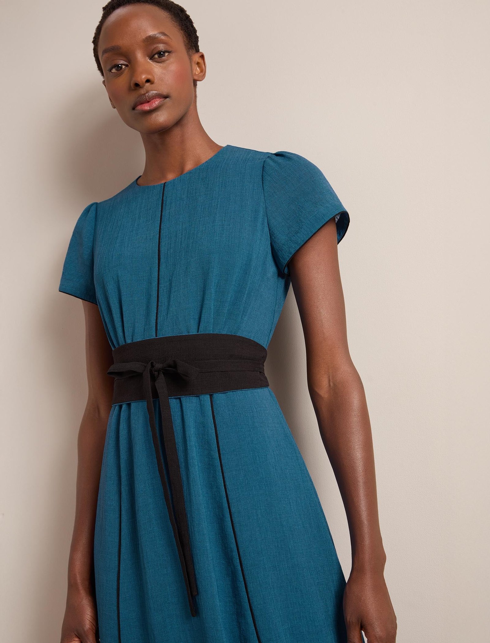 Rosie Techni Voile Maxi Dress - Azure Blue - Image 7